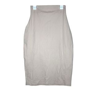 Susana Monaco Sample Slim High Waisted Skirt in Light Baby Pink Small